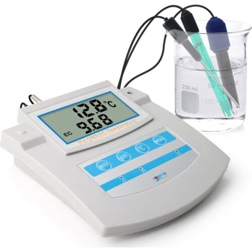 Yieryi 6 In 1 Water Quality Monitor PH ORP TDS EC CF Temperature Benchtop Tester Meter for Swimming Pool, Aquarium, Laboratory