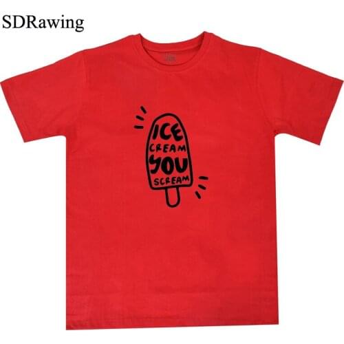 I Scream You Scream T shirt women Gifts for Ice Cream Lovers Soft unisex Tshirt Funny tops cotton tees candy colors drop ship