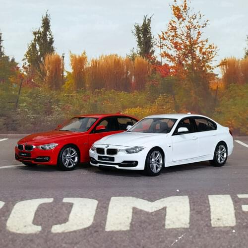 1/18 Welly For BMW 3 series 335i Metal Diecast Model Car Kids Toys Boys girls Gifts Collection Ornaments Display White Red