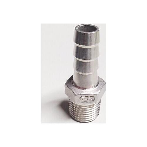 1/2" BSP Male x 10mm Hose Barbed 304 Stainless Steel Pipe Fitting Hose tail Connector Plumbing