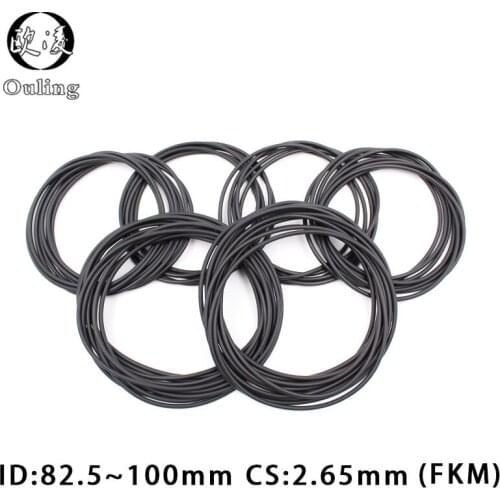 1PC Fluorine rubber Ring FKM O-ring Seal CS2.65mm ID82.5/85/87.5/90/92.5/95/97.5/100mm ORing Gasket Oil Ring Fuel Sealing Washer