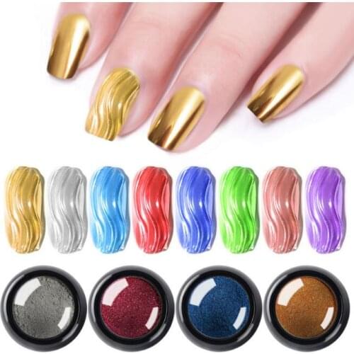 120Set/Lot 12 Colore Nail Solid Magic Ultra Fine Plating Mirror Flour Titanium Powder Eye Shadow Cake Nail Glitter HA2272