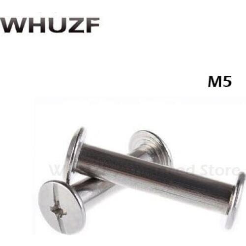 200pcs M5*80 Nickel Plated Chicago Screws,Cheap Snap Rivet Books Butt Screw, Photo Album Binding Screw