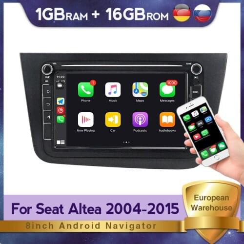 8 inch Android autoradio gps For Seat Altea 2004-2015 Toledo 2004-2009 2GB 32GB Car audio stereo carplay wifi swc double din