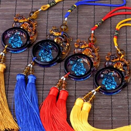 Ancient French colored glaze Pixiu in and out of safety car pendants car decorations safety symbols car decorations