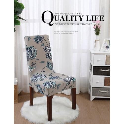 Floral Chair Cover Dining Elastic Chair Covers Spandex Stretch Elastic Office Chair Case Anti-dirty Removable Wedding Restaurant