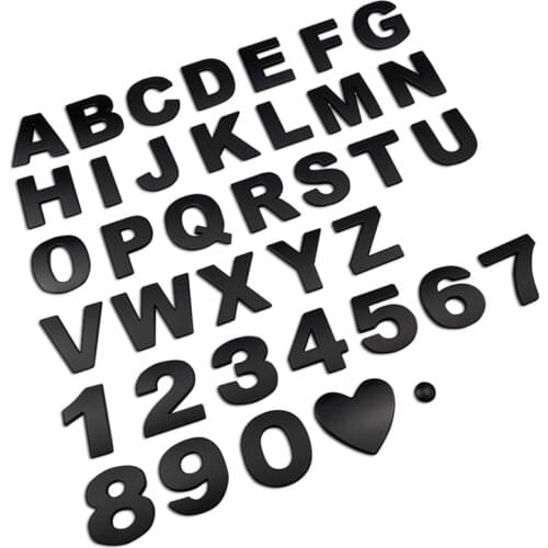 Car Body Decoraiotn 3D DIY Letters Number Emblem Chrome Heart Sticker for Mercedes Audi Nissan Honda Ford Peugeot Mazda KIA 30mm