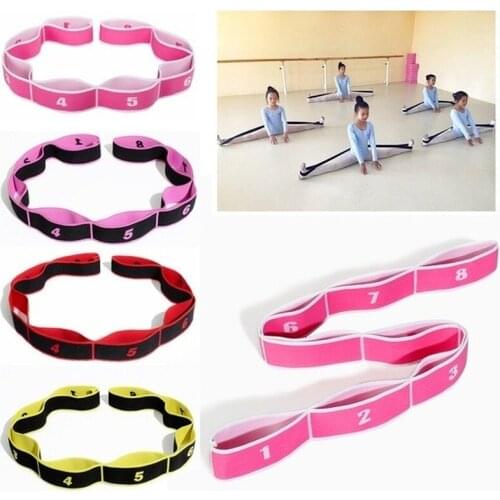50pcs Yoga Pull Strap Belt Polyester Latex Elastic Latin Dance Stretching Band Loop Yoga Pilates Dance Stretching Band Loop