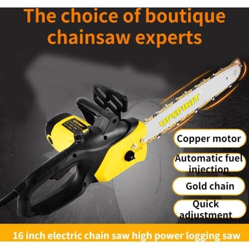 16 inch electric chain saw, high power logging saw, foreign trade export, household chain saw, portable woodworking saw