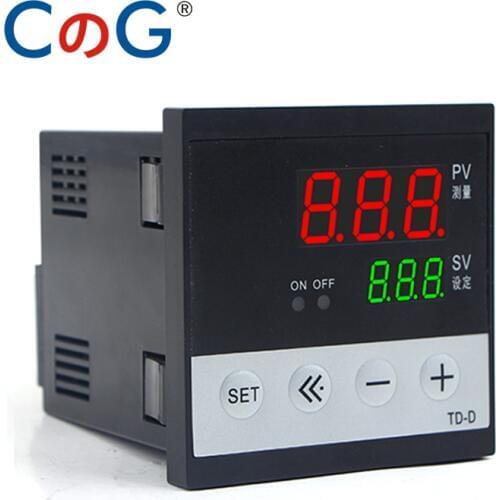 TDD 72*72mm Button With Menu 0-400 600 Degree K J Type AC 220V Relay Output Electronic Digital Thermostat Temperature Controller