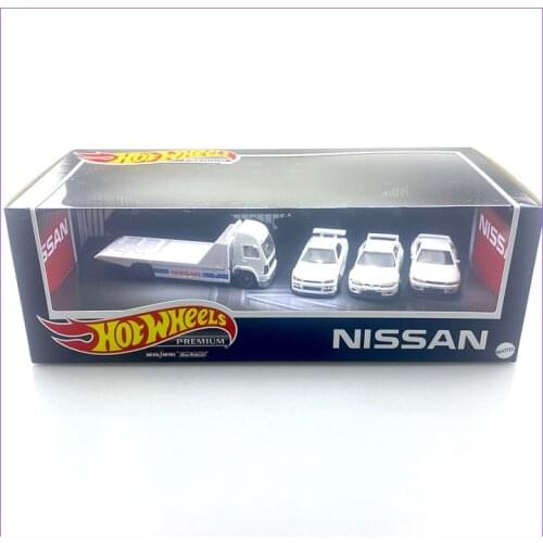 Hot Wheels 1:64 Nissan Garage Truck R32 R33 R34 Retro Rig Collector Edition Metal Diecast Model Race Car Kids Toys Gift