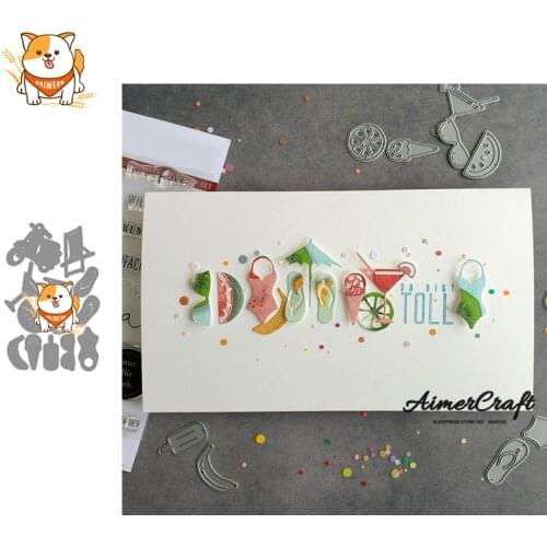Summer Item Series Metal Cutting Dies Scrapbooking Stencil For DIY Paper Card Decorative Embossing Die Cut Craft Dies New 2019