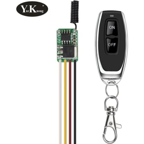 Mini mos remote control switch 3.3V 3.7V 4.2V 5V 6V 7.4V 9V 12V small rf wireless switch ASK Power Saving 0.1ma 433 GND on off