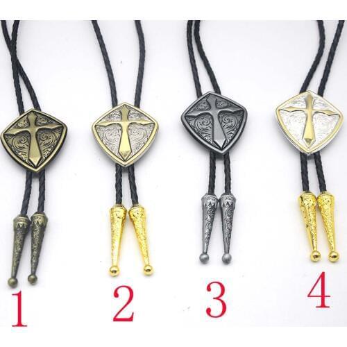 2019 new American original cross leather and zinc alloy tie for mens wedding beautiful gift