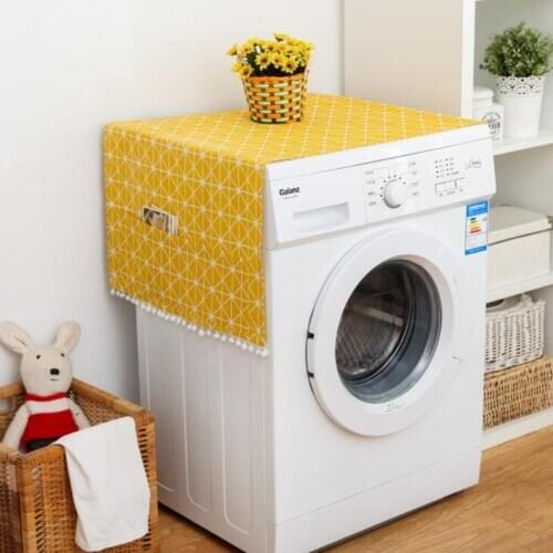 Cotton Linen Platen Washing Machine Microwave Electric Oven Refrigerator Dust Cover Towel Cloth Storage Bag Organizer