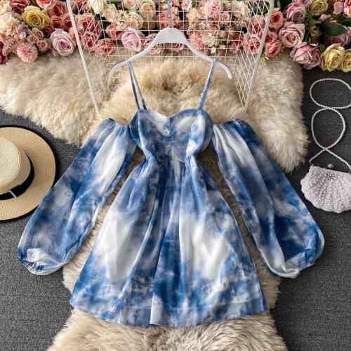 Party Vintage High Waist Autumn Dresses Women Luxury Long Sleeve A-Line Beach Boho Dress Embroidery Lace Spring 2021 Elegant