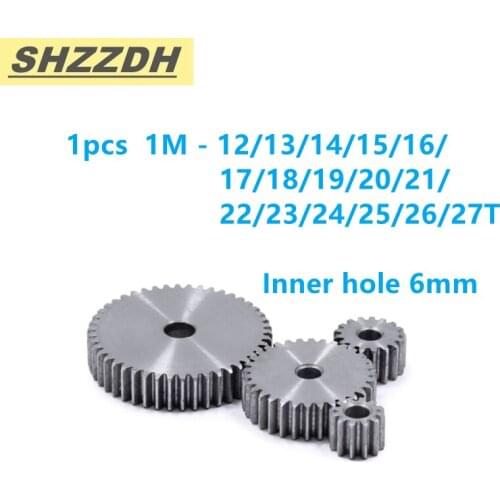 1M inner hole 12/13/14/15/16/17/18/19/20/21/22/23/24/25/26/mm spur gear standard hole 90 degree 45# steel quenching treatment