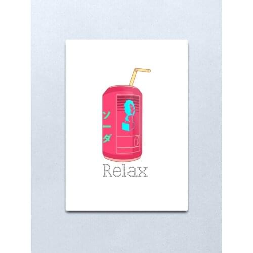 Relax Metal Print Tin Sign Vintage Metal Wall Sign Plaque Retro Garage Shed Car