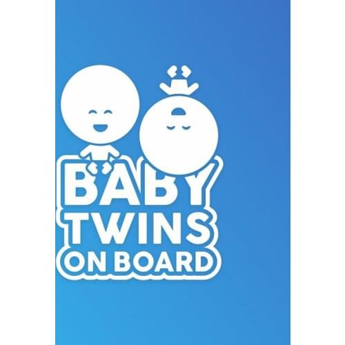 Baby Twins on Board Car Safety Sticker for Windshield Keep Distance Window Decals Self-adhesive Murals New Design S1381