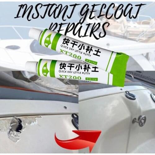 Fiberglass Boat Repair Paste Quick-drying Putty DIY Home Wall Paint Repairing Eye-filling White Paint Scratch Repair Agent 20g