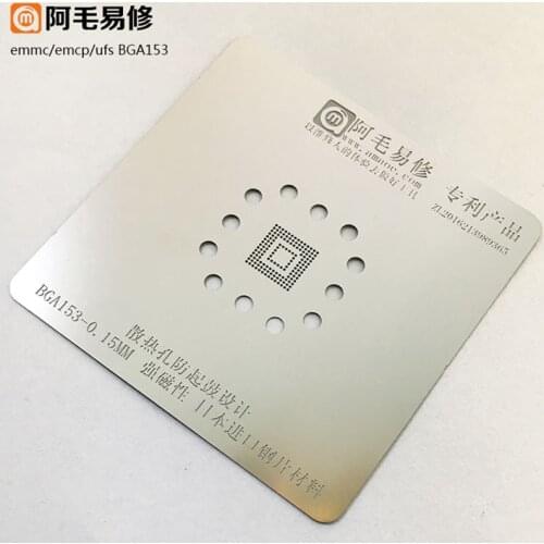 Amaoe BGA Reballing Stencil BGA153 BGA162 BGA169 BGA186 BGA221 BGA254 For XIAOMI HUAWEI VIVIO HDD NAND Hardisk Plant Net