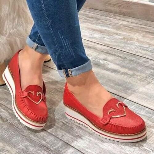 Single shoes fashion peas shoes soft bottom slope with nurse women casual single shoes summer womens shoes wild personality hot