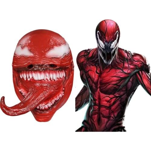 Venom : Let There Be Carnage Mask Scary Latex Masks For Halloween Venom 2 Mask For Adult Masquerade Props