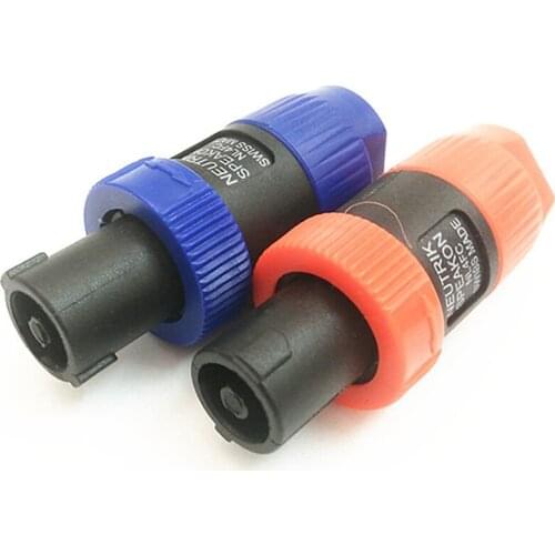 10pcs Male Plug Cable Connector Universal Easy Install 4 Pin Electronics Audio Speaker Professional Practical Assemble Plastic