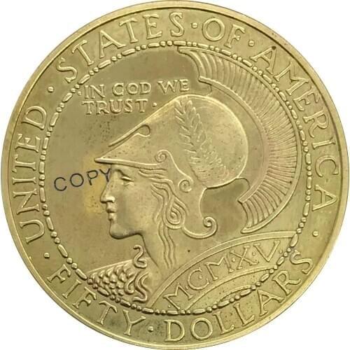 1915 United States 50 Dollars gold coin Brass Collectibles Copy Coin