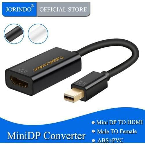 4K Mini DisplayPort to HDMI Adapter, JORINDO Mini DP (Thunderbolt Port Compatible) to HDMI AV HDTV Male to Female Adaptor
