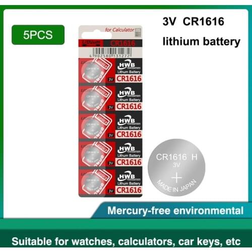 5PCS CR1616 Button Cell Coin Batteries For maxell 100% Original cr 1616 3V Lithium Battery DL1616 ECR1616 LM1616 For Watch Toys