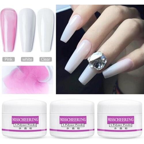 8g Acrylic Powder Light Color Carving Nail Polymer Tip Extension Crystal Powders Liquids Polymer Nails Art Manicure Powder Tools