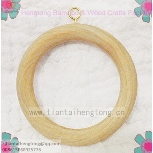 9.5cm lotus wood natual wood color curtain ring / wood circle/curtain ring holder without paint or varnish with hook WC039