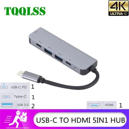 USB HUB C HUB HDMI Adapter 5 in 1 USB C to USB 3.0 Dock for MacBook Pro Accessories USB-C Type C 3.1 Splitter USB C HUB