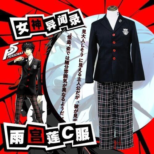 Anime Game Persona 5 Akira Kurusu Men Coat Ren Amamiya Cosplay Costumes Outfit Attire Uniform Halloween Carnival Costumes