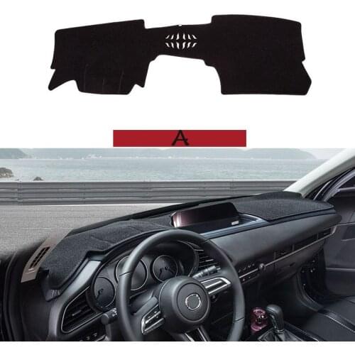 Car Center Console Dashboard Cover Dash Mat Non-slip Sun Shade Pad Protector Polyester For Mazda CX30 CX30 2020 2021 Accessories
