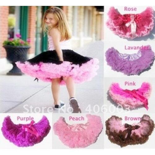 Free shipping chiffon fluffy tutu skirt cute girls Pettiskirt
