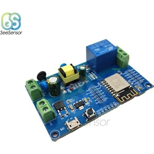 ESP8266 WIFI Wireless Relay Module AC DC Power Supply Single Relay Module ESP-12F Development Board Remote Control Smart Home