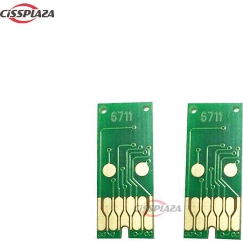 CISSPLAZA 10x T6710 maintenance tank chip compatible for Epson WorkForce Pro WP-4545 WF-R5690 WF-R5690 WF-R5190 DTW printer
