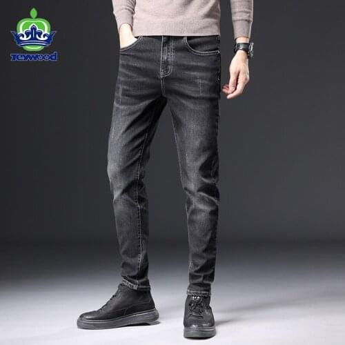 Brand Skinny Jeans Men Slim Fit Cotton Denim Joggers Stretch Male Jean Pencil Pants Blue Mens Trousers Korean Style Hombre 38