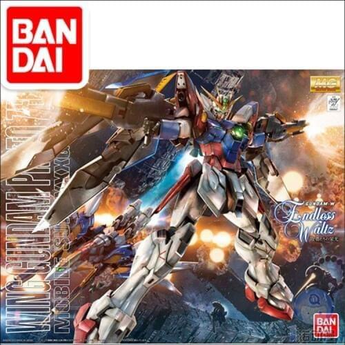 Original Gundam MG 1/100 Model XXXG-00W0 WING GUNDAM ZERO EW Mobile Suit Assemble Model Action Figures