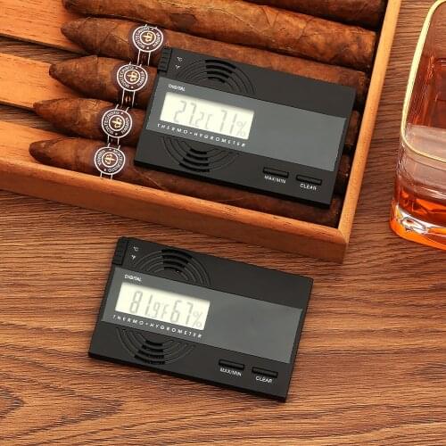 Galiner Cigar Humidor Hygrometer Gauge Thermometer Pocket Digital Cigar Hygrometer For Humidor Humidity Meter