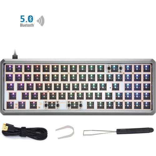 GK73 GK73S RGB Hot Swap Programmable Bluetooth Wired CNC Case PCB Plate Cherry MX Keyboard DIY kit