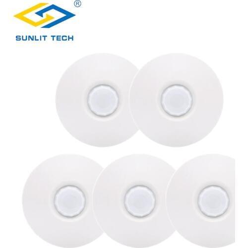 5pcs/Lot 360 Degree Wired PIR Motion Sensor Alarm Detector Ceiling Mounted Infrared Sensor for Home Burglar Alarm Security