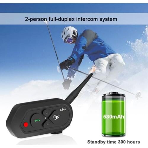SKI10 1200M BT Intercom 2 Riders Motorcycle Winter Skiing Helmet Interphone Headsets