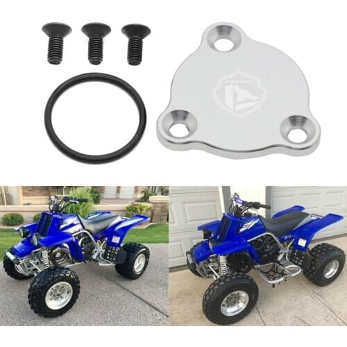 Neutral safety switch block off cover plate BILLET ALUMINUM For Yamaha Banshee 1987-2006 YZF350 Neutral Switch block off plate