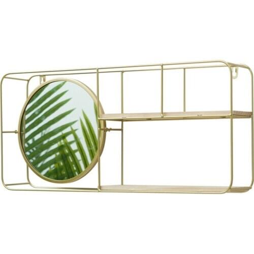Nordic decorative mirror storage rack wall hanging porch storage wall hanging rack