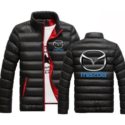 New Winter Custom Men Made Mazda Motors Logo Keep Warm And Leisure Autumn Winter Mens Four-Color Cotton Print Clothes Coat