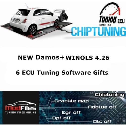 800GB Damos+Winols 4.26 With 66 Plugins And Checksum+6 ECU Tuning Software Gifts Chip Tuning For KESS/KTAG/FGTECH ECU Programmer