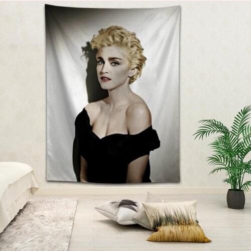 Custom Madonna printed Creative tapestry living room bedroom background wall fabric hanging painting small fresh